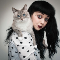 Autoportrait de mon chat Opie et moi crazycatludi